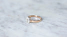 Ring 56 Marguerite Ring Rose Gold Silver and Diamonds 58 Facettes