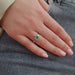 Emerald Solitaire Ring 18K White Gold 58 Facettes