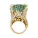 Ring 53 Christian Dior ring, "Miss Dior", in yellow gold, green beryl and diamonds. 58 Facettes 31775