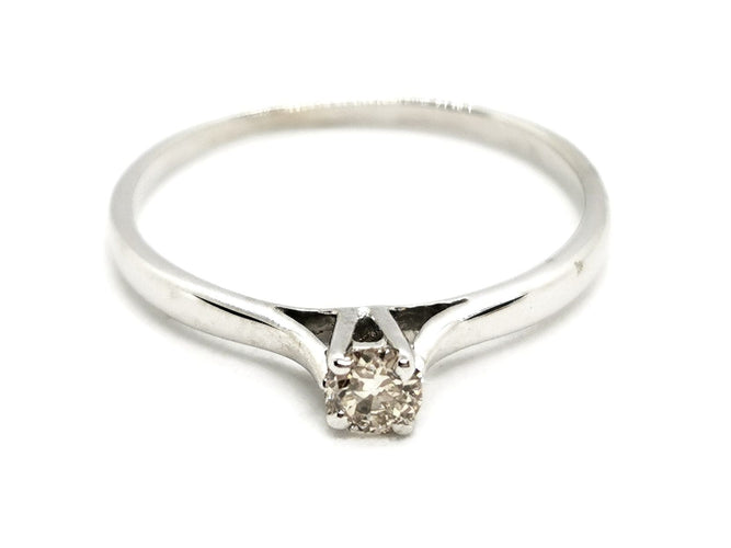Bague 53 Bague Solitaire Or blanc Diamant 58 Facettes 1430574CN