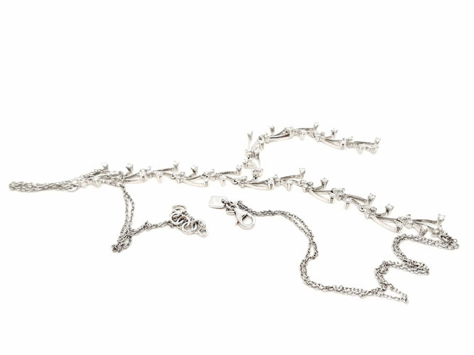 Collier Collier Or blanc Diamant 58 Facettes 06599CD