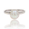 Bague 53 Bague solitaire perle or blanc 58 Facettes 22-514