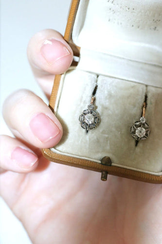 Boucles d'oreilles Boucles d'oreilles dormeuses diamants 0,50 Ct 58 Facettes