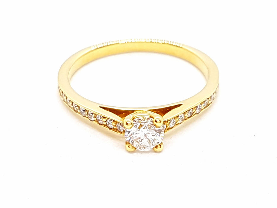 Bague 53 Bague Solitaire Or jaune Diamant 58 Facettes 578712RV