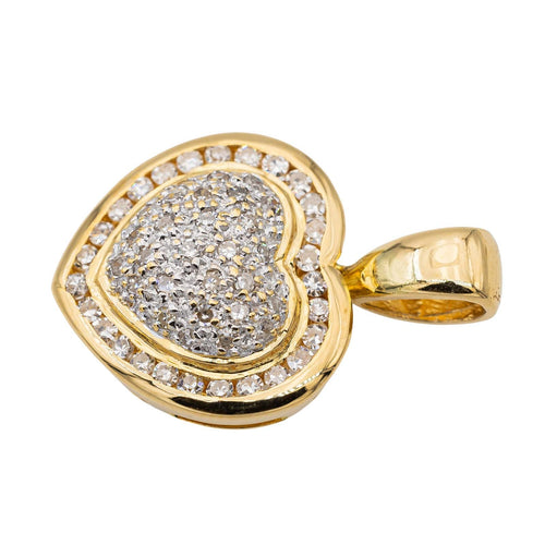 Pendentif Pendentif Coeur Or jaune Diamant 58 Facettes 2673348CN