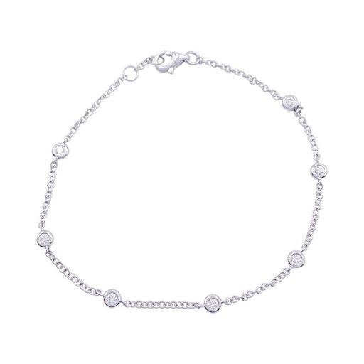Bracelet Bracelet gouttière or blanc et diamants. 58 Facettes 32307