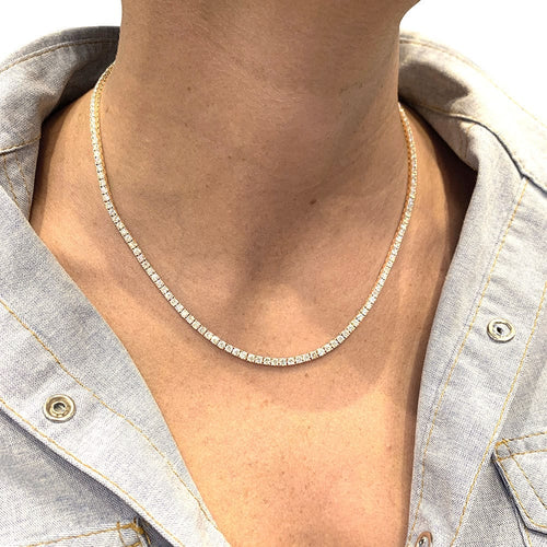 Collier Collier rivière or blanc, diamants. 58 Facettes 32712