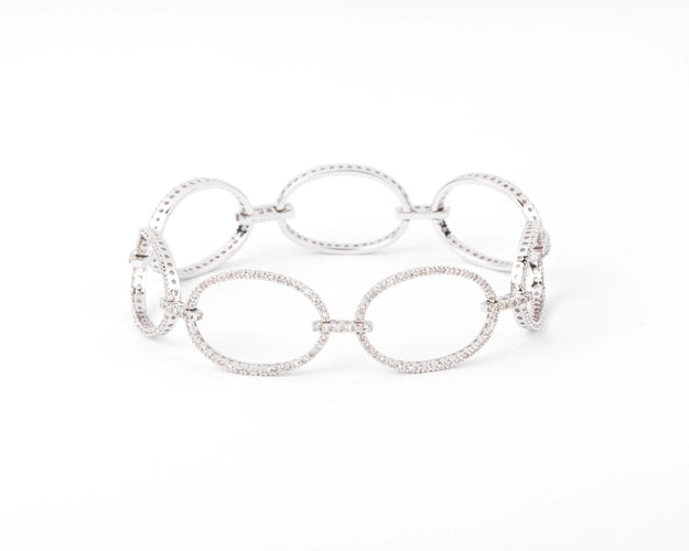 Bracelet Bracelet maillons ovales en diamant 58 Facettes