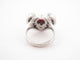 Bague 61 bague coeur sertie de 65 diamants 1.62ct & 1 rubis 61 en or blanc 58 Facettes 258508