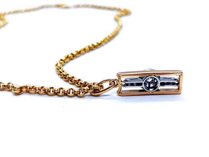 Collier Collier Chaîne + pendentif Or jaune Diamant 58 Facettes 978809CD