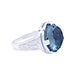 Ring 54 Bulgari “Parentesi Cocktail” ring in white gold, blue topaz and diamonds. 58 Facettes 33375