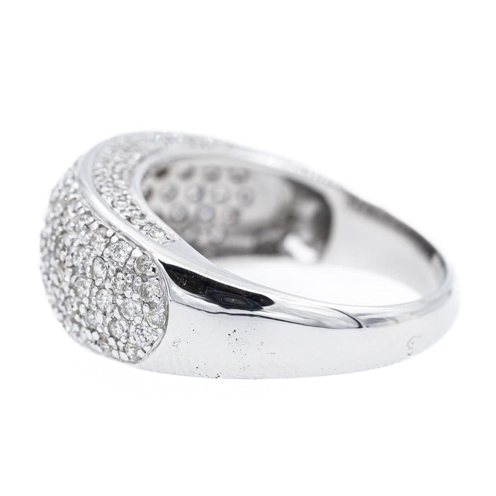 Bague 53 Bague Jonc Or blanc diamant 58 Facettes 2324950CN