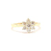 Ring Yellow gold diamond flower ring 58 Facettes