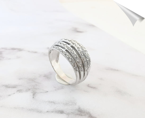 Bague Bague Jonc bombé Diamants 0,50ct 58 Facettes AA 1558