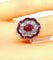 Bague 51 Bague marguerite Or Rubis Diamants 58 Facettes AB215