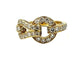 Bague 52 CARTIER. Collection Agrafe, bague en or jaune et diamants 58 Facettes