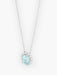 Pendant Necklace on Chain Aquamarine Diamonds 58 Facettes