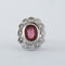 Bague 52 Bague Marguerite Tourmaline rose et Diamants 58 Facettes
