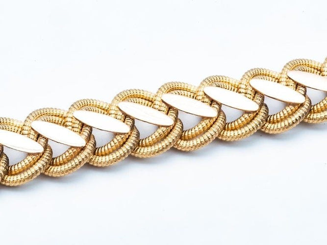 Bracelet Bracelet Or jaune Maille brossée et brillante 58 Facettes