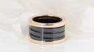 Ring 54 Bulgari ring in pink gold and black ceramic 58 Facettes 31946