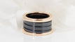 Bague 54 Bague Bulgari en or rose et céramique noir 58 Facettes 31946