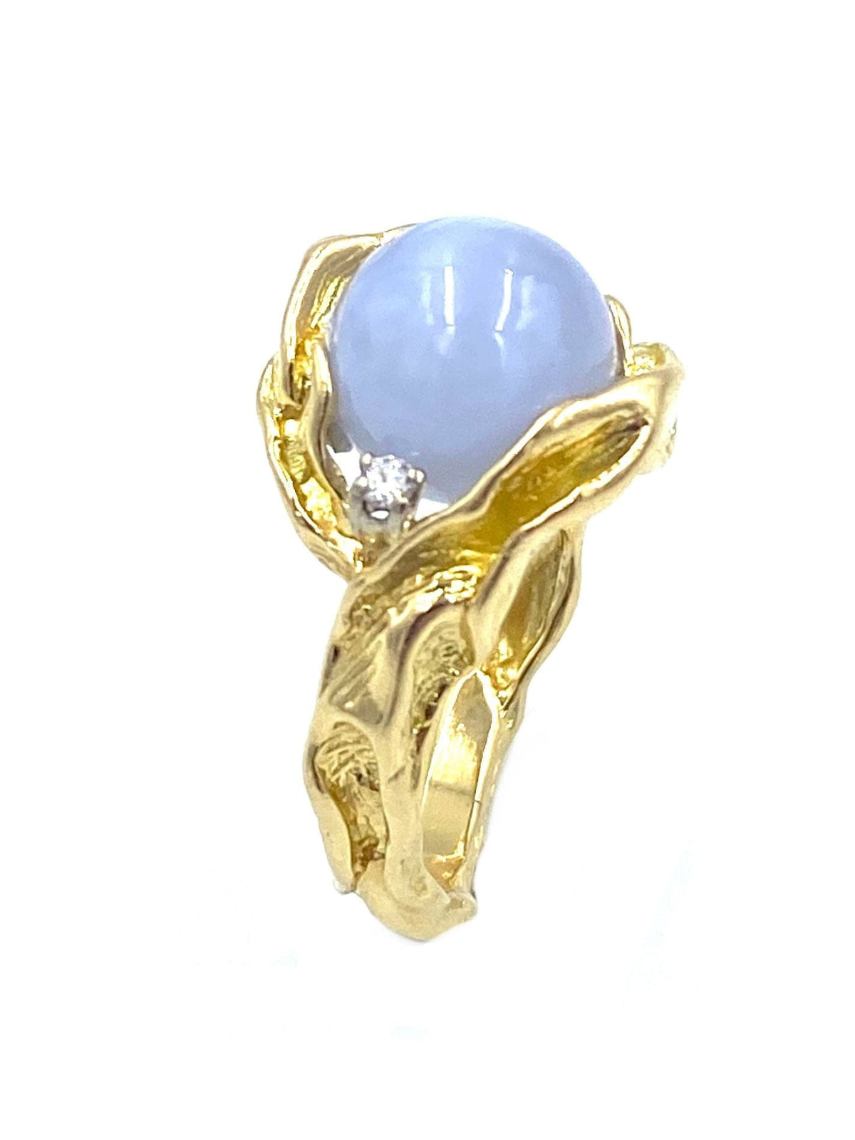 Ensemble Bijoux Gilbert Albert - Bague Et Boucles D'oreilles En Or Jaune - Occasion - Style Vintage