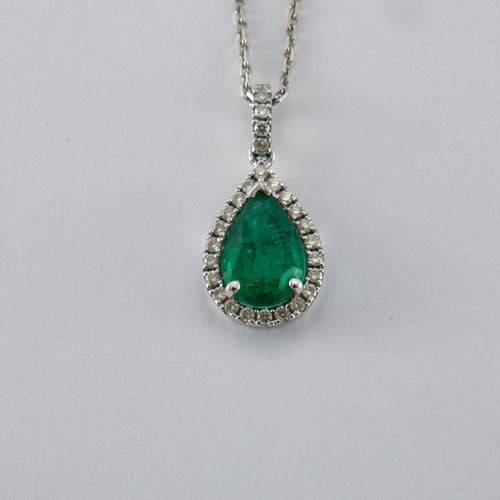 Pendentif Pendentif Emeraude & diamants 58 Facettes FL236