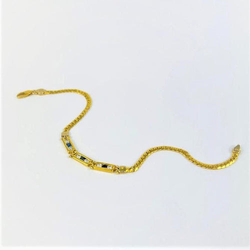 Bracelet Bracelet en Or Jaune , Saphir et Oxydes 58 Facettes 20400000538