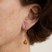 Pair of Art Nouveau pendant earrings with floral motifs 58 Facettes