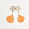 Boucles d'oreilles Boucles d'oreilles Agates sculptées blanches et orange 58 Facettes