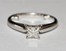 Ring 51 Princess cut solitaire ring 58 Facettes 396