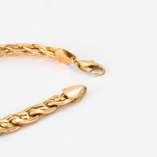 Bracelet Bracelet en Or jaune, articulé maille tressée 58 Facettes EL2