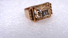Ring 49 Gold and diamond Tank ring 58 Facettes 11924