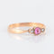 Bague 54.5 Bague or rose, rubis, diamants 58 Facettes P5L15