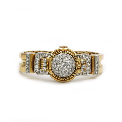 Bracelet Bracelet 50s en Or jaune, Platine & diamants 58 Facettes 230137R