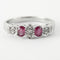 Bague 54 Bague Saphirs roses et éclats de diamants 58 Facettes