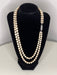 Necklace 2-row cultured pearl necklace 52 cm gold and diamond clasp 58 Facettes