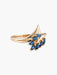 Ring 54 Gold palm and sapphires ring 58 Facettes 2085