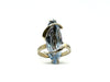 Ring 49 White gold and aquamarine marquise ring 58 Facettes 24/10-16