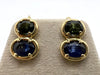 Earrings Yellow gold sapphire and peridot earrings 58 Facettes 24/10-54