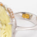 Ring 53 Gold Limonite and Diamond Ring 58 Facettes
