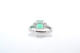 Ring Ring White gold Emerald Diamond 58 Facettes 25422 25390B