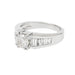 Bague 52 Bague solitaire accompagné de diamants baguette. 58 Facettes 30920