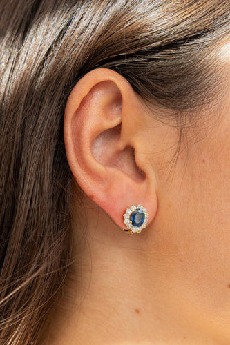 Boucles d'oreilles Boucles d'oreilles Or jaune Saphir 58 Facettes 2414561CN