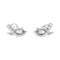 Boucles d'oreilles Boucles d'oreilles entrelacs en or blanc et diamants. 58 Facettes 31159
