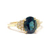 Bague Bague tourmaline vert bleu diamants or jaune 58 Facettes