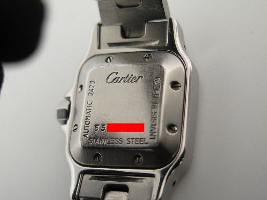 Montre vintage montre CARTIER santos galbee 2423 24 mm automatique acier 58 Facettes 251176