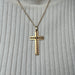 Pendant Twisted cross pendant Yellow gold 58 Facettes REF2318