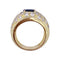 Bague 50 Bague or jaune, diamants et saphir. 58 Facettes 33326