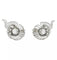 Boucles d'oreilles Boucle d'oreilles volutes en platine, or blanc et diamants. 58 Facettes 31660